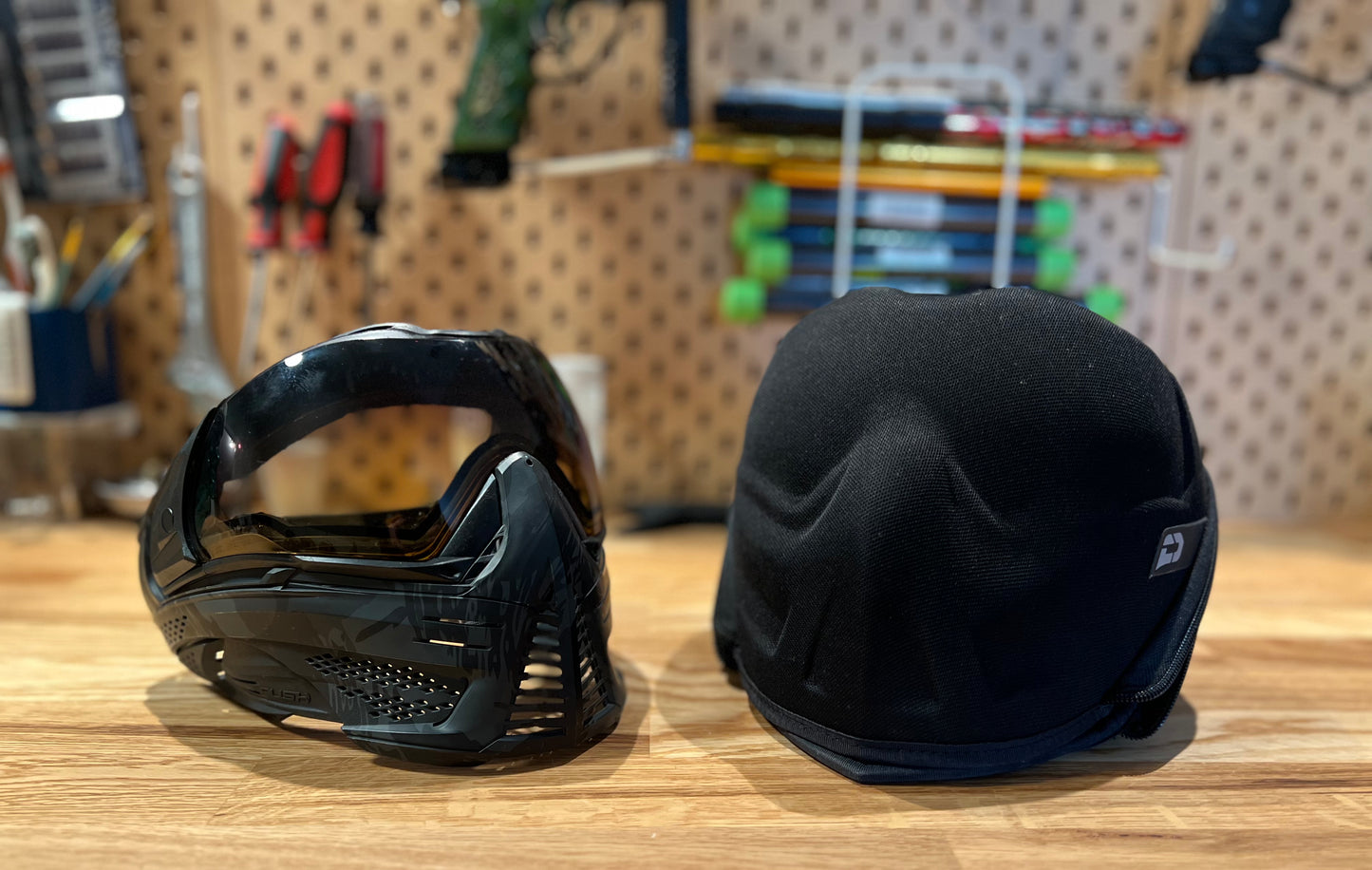 Pre-Owned Black Push Unite Snake Stripe Goggles & Case