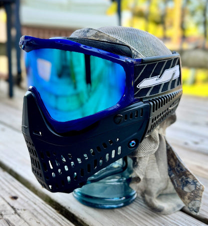 JT Proflex Blue Ice Frames Flourite Prism Lens Oil Slick Hardware FX Strap Mask