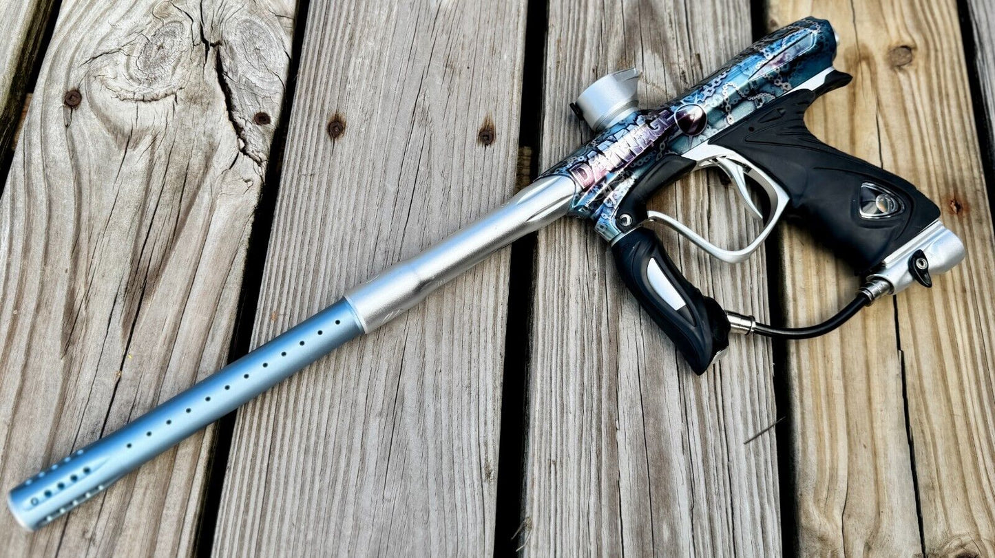 Rare LE Tampa Bay Damage Blue Silver Dye NT 10 Paintball Marker Gun NXL 10.2bps