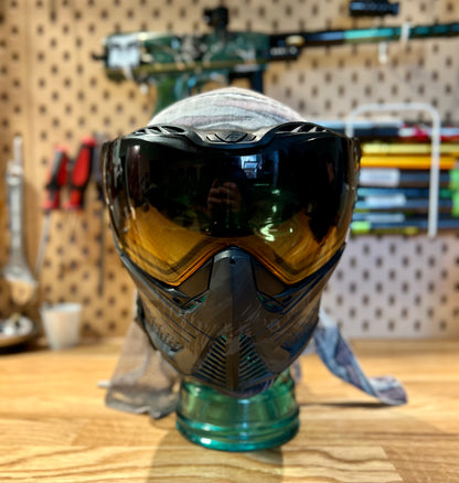 Pre-Owned Black Push Unite Snake Stripe Goggles & Case