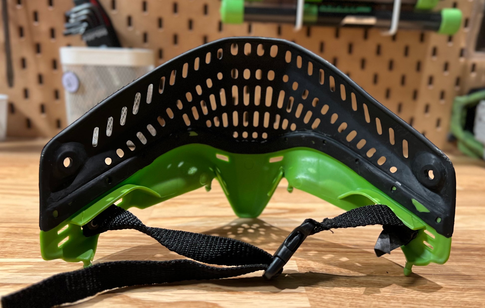 NOS KEE JT Proflex Lime/Black Bottoms w/ Chin Strap